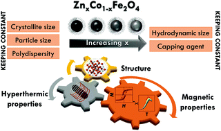 Graphical abstract: Studying the effect of Zn-substitution on the magnetic and hyperthermic properties of cobalt ferrite nanoparticles