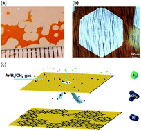 Graphical abstract: Large-area single-crystal graphene grown on a recrystallized Cu(111) surface by using a hole-pocket method