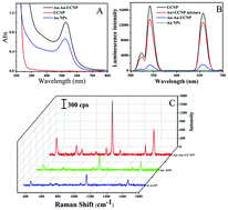 Graphical abstract: SERS- and luminescence-active Au–Au–UCNP trimers for attomolar detection of two cancer biomarkers