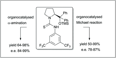 Graphical abstract: A novel thiourea type organocatalyst possessing a single NH functionality