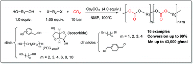 Graphical abstract: Cs2CO3-promoted polycondensation of CO2 with diols and dihalides for the synthesis of miscellaneous polycarbonates