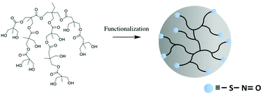 Graphical abstract: S-Nitrosothiol-modified hyperbranched polyesters