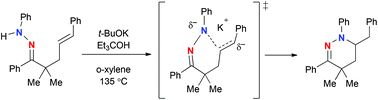 Graphical abstract: Hydroamination of alkenyl N-arylhydrazones mediated by t-BuOK for the synthesis of nitrogen heterocycles