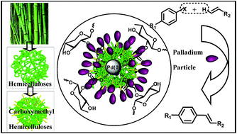 Graphical abstract: Green synthesis of palladium nanoparticles via branched polymers: a bio-based nanocomposite for C–C coupling reactions