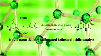 Graphical abstract: Introduction of a novel nanosized N-sulfonated Brönsted acidic catalyst for the promotion of the synthesis of polyhydroquinoline derivatives via Hantzsch condensation under solvent-free conditions