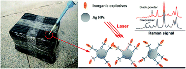 Graphical abstract: Diethyldithiocarbamate (DDTC) induced formation of positively charged silver nanoparticles for rapid in situ identification of inorganic explosives by surface enhanced Raman spectroscopy