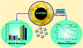 Graphical abstract: Green synthesis of carbon quantum dots from lemon peel waste: applications in sensing and photocatalysis