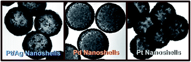 Graphical abstract: Preparation of THPC-generated silver, platinum, and palladium nanoparticles and their use in the synthesis of Ag, Pt, Pd, and Pt/Ag nanoshells