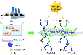 Graphical abstract: Sustainable hydrogen production from electroplating wastewater over a solar light responsive photocatalyst