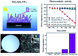 Graphical abstract: A forest of SiO2 nanowires covered by a TiO2 thin film for an efficient photocatalytic water treatment