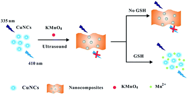Graphical abstract: A sensitive fluorescence sensor for glutathione detection based on MnO2 nanosheets–copper nanoclusters composites
