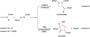 Graphical abstract: A theoretical study of DABCO and PPh3 catalyzed annulations of allenoates with azodicarboxylate