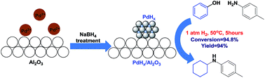 Graphical abstract: N-Alkylation of amines with phenols over highly active heterogeneous palladium hydride catalysts