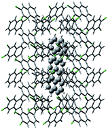 Graphical abstract: Single molecules of terrylene in di-substituted naphthalenes crystallizing in the herringbone pattern