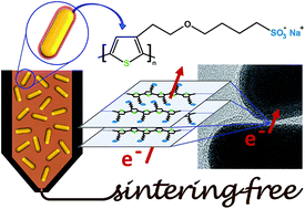 Graphical abstract: Gold nanorods with conjugated polymer ligands: sintering-free conductive inks for printed electronics