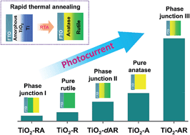 Graphical abstract: Understanding the anatase–rutile phase junction in charge separation and transfer in a TiO2 electrode for photoelectrochemical water splitting