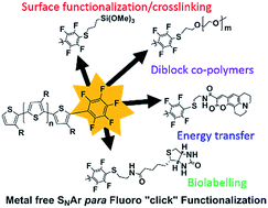 Graphical abstract: Pentafluorobenzene end-group as a versatile handle for para fluoro “click” functionalization of polythiophenes
