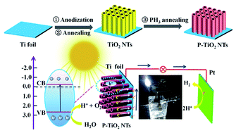 Graphical abstract: Phosphorus-doped TiO2 nanotube arrays for visible-light-driven photoelectrochemical water oxidation