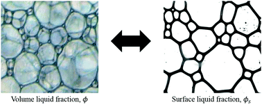 Graphical abstract: The surface tells it all: relationship between volume and surface fraction of liquid dispersions