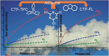 Graphical abstract: Covalent triazine-based frameworks (CTFs) from triptycene and fluorene motifs for CO2 adsorption