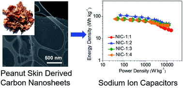 Graphical abstract: Excellent energy–power characteristics from a hybrid sodium ion capacitor based on identical carbon nanosheets in both electrodes