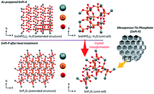Graphical abstract: Unique nanocrystalline frameworks in mesoporous tin phosphate prepared through a hydrofluoric acid assisted chemical reaction