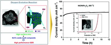 Graphical abstract: Mesoporous Ni–Fe oxide multi-composite hollow nanocages for efficient electrocatalytic water oxidation reactions