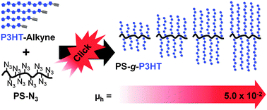 Graphical abstract: Poly-(3-hexylthiophene) bottlebrush copolymers with tailored side-chain lengths and high charge carrier mobilities