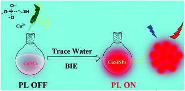 Graphical abstract: Bonding-induced emission of silyl-protected copper nanoclusters for luminescence turn-on detection of trace water in organic solvents