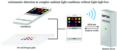 Graphical abstract: A remote computing based point-of-care colorimetric detection system with a smartphone under complex ambient light conditions