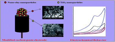 Graphical abstract: Fabrication of a TiO2 and clay nanoparticle composite electrode as a sensor