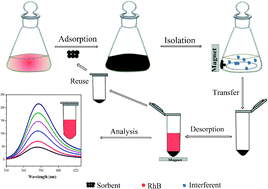 Graphical abstract: Determination of trace rhodamine B by spectrofluorometry and magnetic solid phase extraction based on a 3D reduced graphene oxide composite