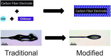 Graphical abstract: Improved formation of electrically-deposited enzyme-embedded chitosan coatings onto carbon fiber microelectrodes