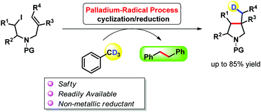 Graphical abstract: Palladium-catalyzed intramolecular reductive olefin hydrocarbonation: benzylic hydrogen serving as a new hydrogen donor