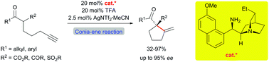 Graphical abstract: Development of an enantioselective amine–silver co-catalyzed Conia-ene reaction