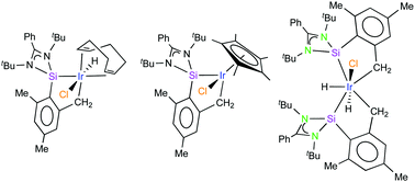 Graphical abstract: Facile cyclometallation of a mesitylsilylene: synthesis and preliminary catalytic activity of iridium(iii) and iridium(v) iridasilacyclopentenes