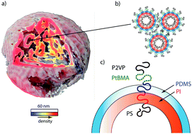 Graphical abstract: Polymersomes with asymmetric membranes and self-assembled superstructures using pentablock quintopolymers resolved by electron tomography