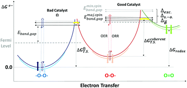 Graphical abstract: Spin dependent interactions catalyse the oxygen electrochemistry