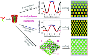 Graphical abstract: Self-assembled morphologies of an amphiphilic Y-shaped weak polyelectrolyte in a thin film