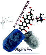Graphical abstract: Release of small bioactive molecules from physical gels