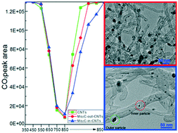 Graphical abstract: Improvement of the catalytic stability of molybdenum carbide via encapsulation within carbon nanotubes in dry methane reforming