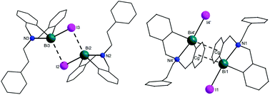 Graphical abstract: Bismuth⋯π arene versus bismuth⋯halide coordination in heterocyclic diorganobismuth(iii) compounds with transannular N→Bi interaction