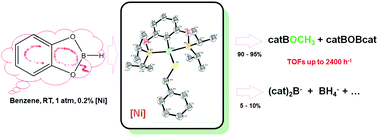 Graphical abstract: Hydroboration of CO2 catalyzed by bis(phosphinite) pincer ligated nickel thiolate complexes