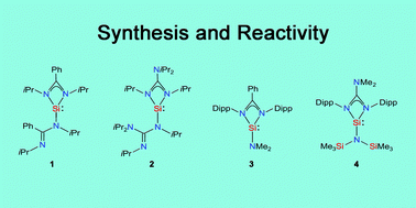 Graphical abstract: Bis(amidinato)- and bis(guanidinato)silylenes and silylenes with one sterically demanding amidinato or guanidinato ligand: synthesis and reactivity