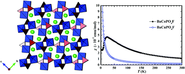 Graphical abstract: Synthesis and magnetic properties of two isostructural fluorophosphates BaMPO4F (M = Cu, Co) with a tunnel structure