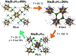 Graphical abstract: Synthesis, structures and thermal decomposition of ammine MxB12H12 complexes (M = Li, Na, Ca)