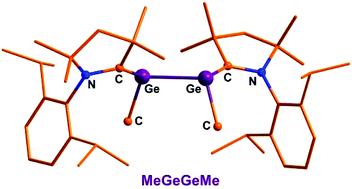Graphical abstract: Carbene stabilized interconnected bis-germylene and its silicon analogue with small methyl substituents