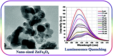 Graphical abstract: Coordination polymer-derived nano-sized zinc ferrite with excellent performance in nitro-explosive detection