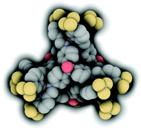 Graphical abstract: Electron-deficient trifluoromethyl-substituted sub-components affect the properties of M4L4 tetrahedral cages