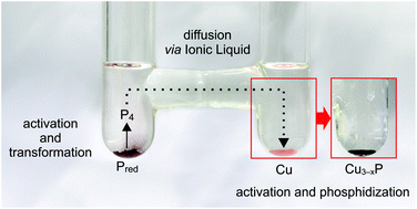Graphical abstract: Mechanistic exploration of the copper(i) phosphide synthesis in phosphonium-based and phosphorus-free ionic liquids